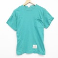 90s 半袖Tシャツ 胸ポケット グリーン L | 古着