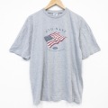 オールドネイビー 00s 半袖Tシャツ 星条旗 グレー メンズL相当 | 古着
