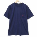 ラルフローレン 90s 半袖Tシャツ ワンポイントロゴ ネイビー L | 古着