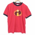 ディズニー 00s 半袖Tシャツ リンガー レッド L | 古着