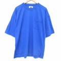 00s 半袖Tシャツ 胸ポケット付き ブルー XL | 古着