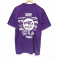 フルーツオブザルーム 90s 半袖Tシャツ ゴルフボール企業広告 パープル L | 古着