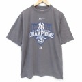 マジェスティック 00s 半袖Tシャツ ニューヨークヤンキース グレー メンズL相当 | 古着