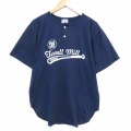 90s 半袖Tシャツ ソフトボール ネイビー メンズXL相当 | 古着