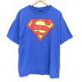 半袖Tシャツ スーパーマン ブルー メンズXL相当 | 古着