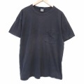 XL★古着 オシュコシュ 半袖 ビンテージ Tシャツ メンズ 90年代 90s 無地 胸ポケット付き クルーネック ブラック 26jun10