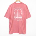 ジャージーズ 90s 半袖Tシャツ 船 ピンク メンズXL相当 | 古着