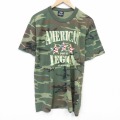 ロスコ 90s 半袖Tシャツ ウッドランドカモ カーキ メンズL相当 | 古着