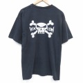 00s 半袖Tシャツ スカル ブラック メンズXL相当 | 古着