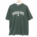 00s 半袖Tシャツ ミシガン グリーン メンズXL相当 | 古着