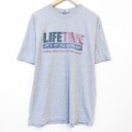 00s 半袖Tシャツ フィットネス グレー メンズXL相当 | 古着