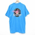 フルーツオブザルーム 90s 半袖Tシャツ レコード ライトブルー メンズL相当 | 古着