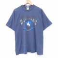 フルーツオブザルーム 90s 半袖Tシャツ カウボーイ ネイビー メンズXL相当 | 古着