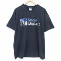 00s 半袖Tシャツ スノー ブラック メンズXL相当 | 古着