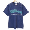ウィルソン 90s 半袖Tシャツ ビッグロゴ ネイビー メンズM相当 | 古着