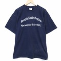 00s 半袖Tシャツ キニピアック カレッジ ネイビー メンズXL相当 | 古着