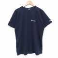 チャンピオン 90s 半袖Tシャツ ワンポイントロゴ ネイビー メンズL相当 | 古着