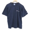 チャンピオン 90s 半袖Tシャツ ワンポイントロゴ ネイビー メンズM相当 | 古着