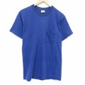 BVD 90s 半袖Tシャツ 胸ポケット付き ブルー メンズM相当 | 古着