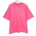 チャンピオン 90s 半袖Tシャツ ワンポイントロゴ ピンク メンズXL相当 | 古着