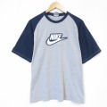 ナイキ 00s 半袖Tシャツ ビッグロゴラグラン グレー メンズXL相当 | 古着