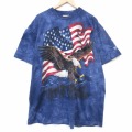 THE MOUNTAIN 00s 半袖Tシャツ 鳥 ネイビータイダイ メンズXL相当 | 古着