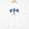00s 半袖Tシャツ USAロゴ ホワイト メンズL相当 | 古着