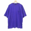 ノーティカ 90s 半袖Tシャツ ワンポイントロゴ パープル メンズXL相当 | 古着