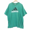 アディダス 90s 半袖Tシャツ ビッグロゴ グリーン メンズXL相当 | 古着