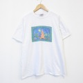 オニータ 90s 半袖Tシャツ オオカミ ホワイト メンズXL相当 | 古着