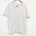 XL★古着 SPEEDO 半袖 ビンテージ Tシャツ メンズ 90年代 90s ワンポイントロゴ 大きいサイズ コットン Vネック USA製 グレー 霜降り 26jun24