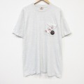 フルーツオブザルーム 90s 半袖Tシャツ ボウリングハンドペイント グレー メンズXL相当 | 古着