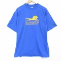 ヘインズ 80s 半袖Tシャツ インターナショナルロット ブルー メンズXL相当 | 古着