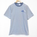90s 半袖Tシャツ Prizerボーダー ネイビー メンズL相当 | 古着
