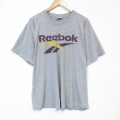 リーボック 00s 半袖Tシャツ ビッグロゴ グレー メンズXL相当 | 古着