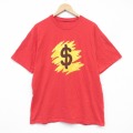00s 半袖Tシャツ ドル レッド メンズL相当 | 古着