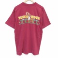 フルーツオブザルーム 90s 半袖Tシャツ シカ バーガンディ メンズXL相当 | 古着