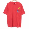 ディズニー 00s 半袖Tシャツ くまのプーさん レッド メンズXL相当 | 古着