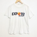 L★古着 半袖 ビンテージ Tシャツ メンズ 90年代 90s EXPO クルーネック ホワイト 26jun26