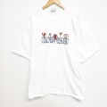XL★古着 半袖 ビンテージ Tシャツ メンズ 90年代 90s 気球 刺繍 大きいサイズ コットン クルーネック USA製 ホワイト 26jun26