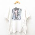 XL★古着 半袖 ビンテージ ロック バンド Tシャツ メンズ 00年代 00s エルビスプレスリー ハードロック 大きいサイズ コットン クルーネック 白 ホワイト 25may24 中古