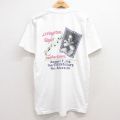 M★古着 半袖 ビンテージ ロック バンド Tシャツ メンズ 90年代 90s リヴィングストンテイラー コットン クルーネック USA製 白 ホワイト 25jul10 中古