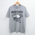 L★古着 フルーツオブザルーム 半袖 ビンテージ ロック バンド Tシャツ メンズ 00年代 00s マッドセン クルーネック グレー 霜降り 25jul30 中古