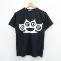 S★古着 ヘインズ Hanes 半袖 ビンテージ ロック バンド Tシャツ メンズ 00年代 00s ファイブフィンガーデスパンチ コットン クルーネック 黒 ブラック 25jul30 中古
