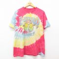 XL★古着 半袖 ビンテージ ロック バンド Tシャツ メンズ 00年代 00s ボナルー フェス ビースティボーイズ クルーネック 黄他 イエロー タイダイ 【spe】 25jul30 中古