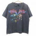 XL★古着 半袖 ビンテージ ロック バンド Tシャツ メンズ 00年代 00s エアロスミス コットン クルーネック 黒 ブラック 25aug20 中古