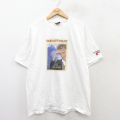 XL★古着 ヘインズ Hanes 半袖 ビンテージ ロック バンド Tシャツ メンズ 00年代 00s ロッドスチュワート コットン クルーネック 白 ホワイト 【spe】 25aug30 中古