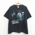XL★古着 半袖 ビンテージ ロック バンド Tシャツ メンズ 00年代 00s ZZトップ 大きいサイズ コットン クルーネック 黒 26mar30