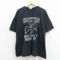 XL★古着 ヘインズ 半袖 ビンテージ ロック バンド Tシャツ メンズ 00年代 00s レッドツェッペリン 大きいサイズ コットン クルーネック 黒 26mar30