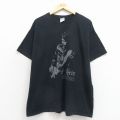 XL★古着 半袖 ビンテージ ロック バンド Tシャツ メンズ 00年代 00s エリッククラプトン コットン クルーネック 黒 26mar30